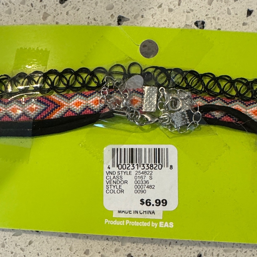 NWT Rue21 Black and Pink Multicolor 3 Choker Necklaces - Picture 4 of 4